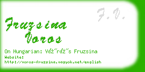 fruzsina voros business card